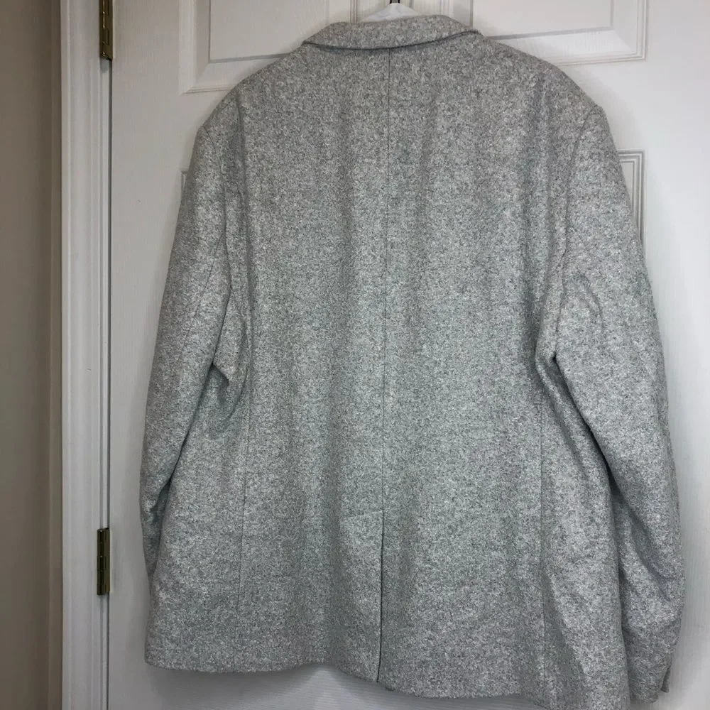 Zara wool blend 2 button grey blazer suit jacket, size 44